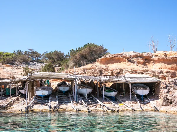 Formentera tekneler — Stok fotoğraf