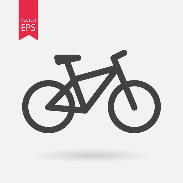 Vector icono de bicicleta. Diseño plano. Bicicleta firmar aislada sobre fondo blanco. — Vector de stock