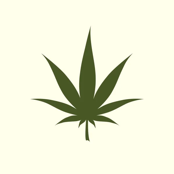 Marijuana ikon. Cannabis ikonen vektor. Marijuana blad logga isolerade på vit bakgrund. Medicinsk cannabis logotyp. Legalisera symbol. Grönt blad siluett. Platt design vektor illustration — Stock vektor