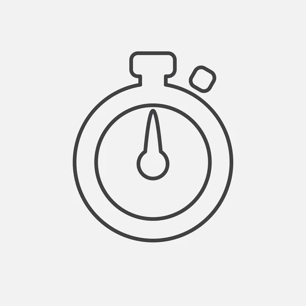 Timer. Liniensymbol. Stoppuhr Zeichen isoliert auf weißem Hintergrund. Flache Design-Stil. Vektor-Illustration für Web, mobile app — Stockvektor