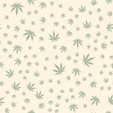 Kenevir yaprağı pürüzsüz desen. Medicine Marijuana Medikal kenevir imzası Vektör arkaplan kumaş tekstil ambalaj kağıdı