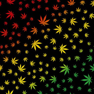 Kenevir yaprağı pürüzsüz desen. Medicine Marijuana Medikal kenevir imzası Vektör arkaplan kumaş tekstil ambalaj kağıdı