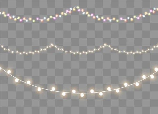 Efecto luces de Navidad — Vector de stock