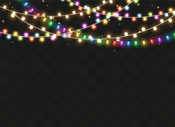 Efecto luces de Navidad — Vector de stock