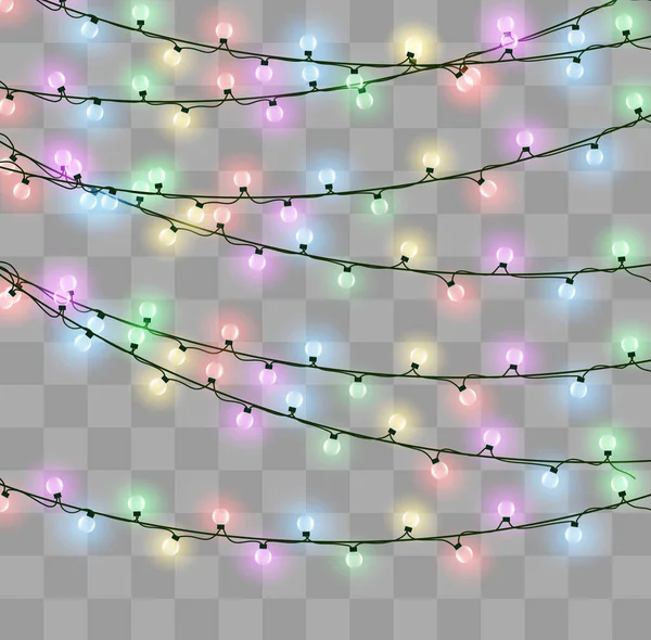 Efecto luces de Navidad — Vector de stock