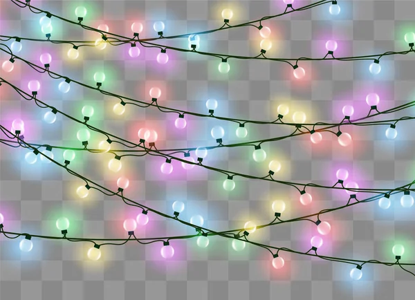 Noel ışıkları etkisi — Stok Vektör