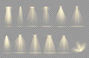 Parlak sarı spot ışığı özel ve ışık efekti.