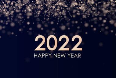 Banner mutlu yıllar 2022 Altın tozuyla.