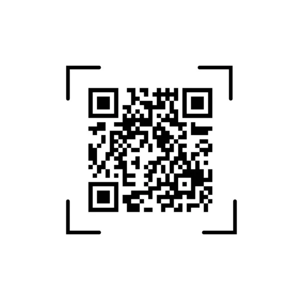 스마트폰 스캔을 위한 QR 코드 바코드. — 스톡 벡터