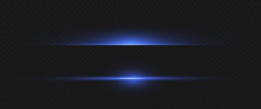 Lazer ışınları, yatay ışık ışınları, mavi çizgi.
