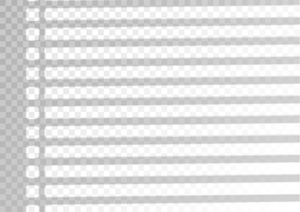 La fenêtre de superposition transparente et l'ombre des stores. — Image vectorielle