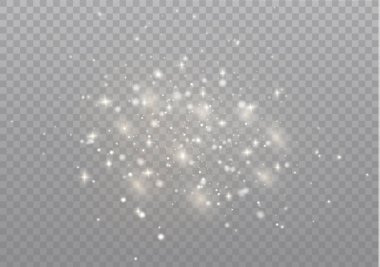 Toz kıvılcımları, altın yıldızlar özel bir ışık.