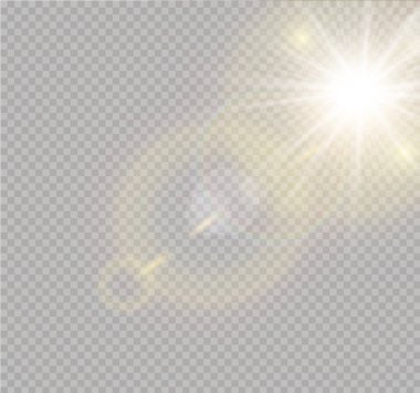 Güneş ışığı özel mercek ışık efekti güneş.