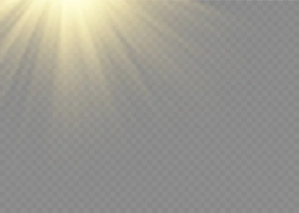 太阳光透镜闪光效果太阳光. — 图库矢量图片