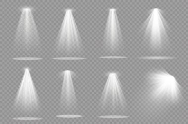 Parlak beyaz spot ışığı soyut özel ışık efekti