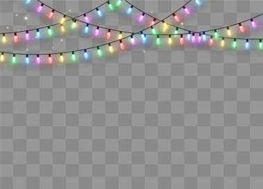 Noel ışıkları, parıldayan çelenkler..