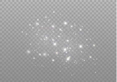 Toz kıvılcımları, altın yıldızlar özel bir ışık.