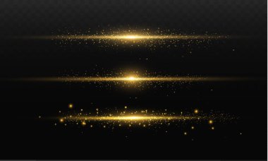 Lazer ışınları, yatay ışık ışınları, sarı çizgi. 