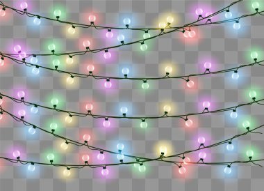 Noel ışıkları, parıldayan çelenkler..