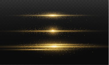 Lazer ışınları, yatay ışık ışınları, sarı çizgi. 