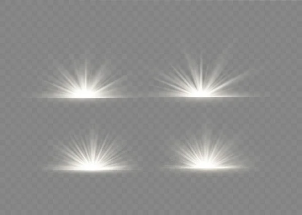 Explosion sun white, glitter spark, flash light. — стоковый вектор