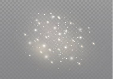 Toz kıvılcımları, altın yıldızlar özel bir ışık.
