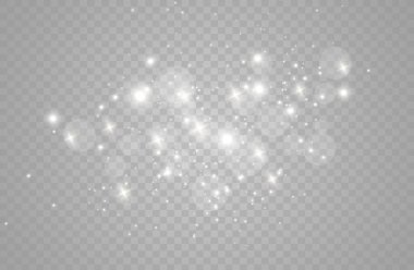 Toz kıvılcımları, altın yıldızlar özel bir ışık.