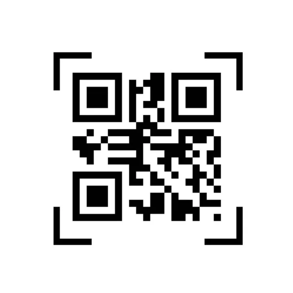 QR código para a varredura de smartphones códigos de barras. — Vetor de Stock