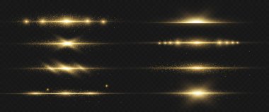 Lazer ışınları, yatay ışık ışınları, sarı çizgi. 