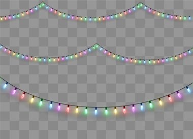 Noel ışıkları, parıldayan çelenkler..