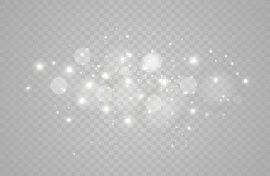 Toz kıvılcımları, altın yıldızlar özel bir ışık.