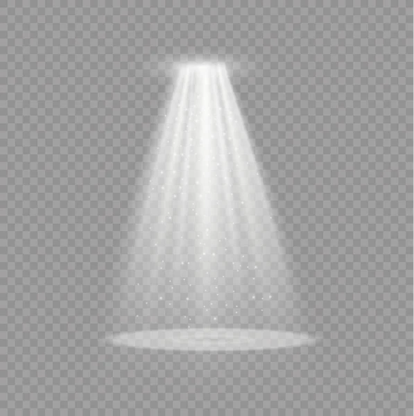 Faretto bianco bagliore effetto luce speciale astratto — Vettoriale Stock