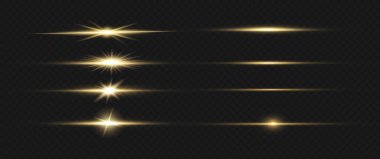 Lazer ışınları, yatay ışık ışınları, sarı çizgi. 