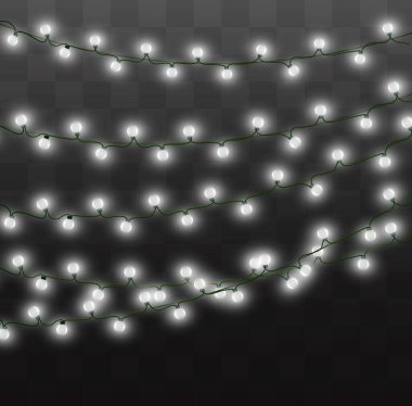 Noel ışıkları, parıldayan çelenkler..