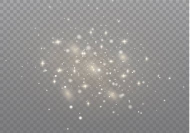 Toz kıvılcımları, altın yıldızlar özel bir ışık.
