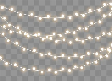 Noel ışıkları, parıldayan çelenkler..