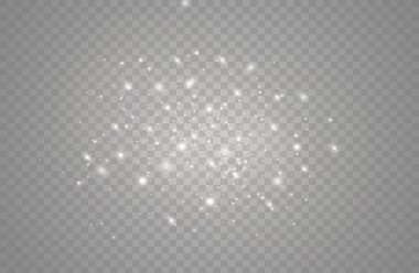 Toz kıvılcımları, altın yıldızlar özel bir ışık.