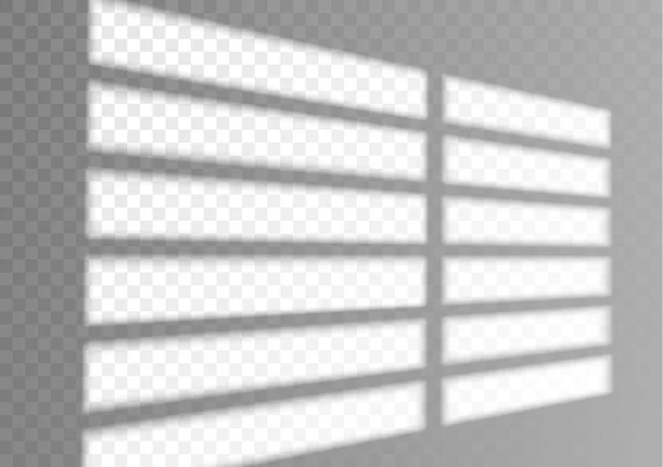 La ventana de superposición transparente y persianas sombra. — Vector de stock