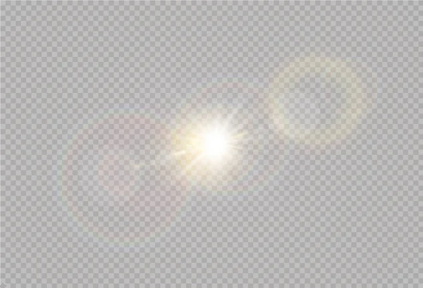 Luz solar lente especial efecto de luz flash sol. — Archivo Imágenes Vectoriales