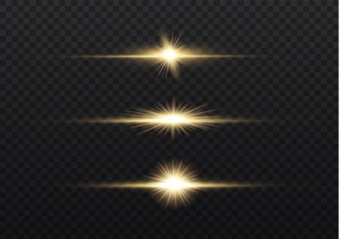 Lazer ışınları, yatay ışık ışınları, sarı çizgi. 