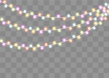 Noel ışıkları, parıldayan çelenkler..