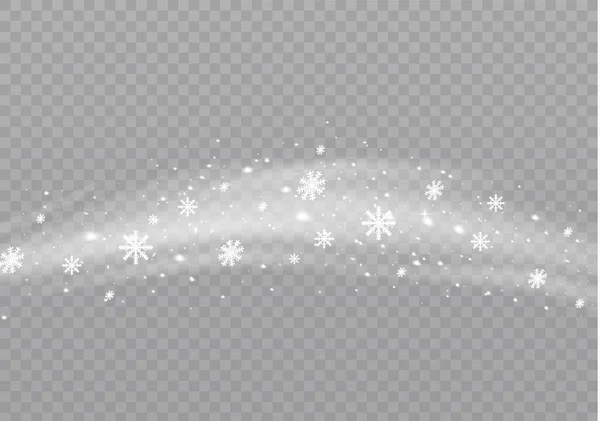 Bílý gradient zimní sníh vítr s mlhou. — Stockový vektor