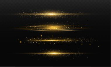 Lazer ışınları, yatay ışık ışınları, sarı çizgi. 