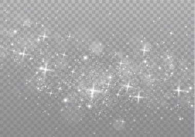 Toz kıvılcımları, altın yıldızlar özel bir ışık.