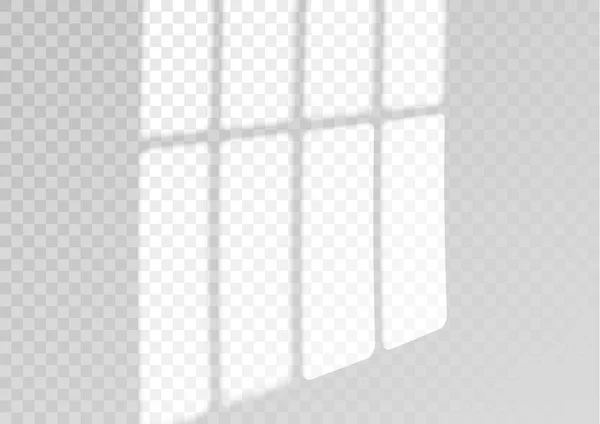 Η διαφανής επικάλυψη παράθυρο και περσίδες σκιά. — Διανυσματικό Αρχείο