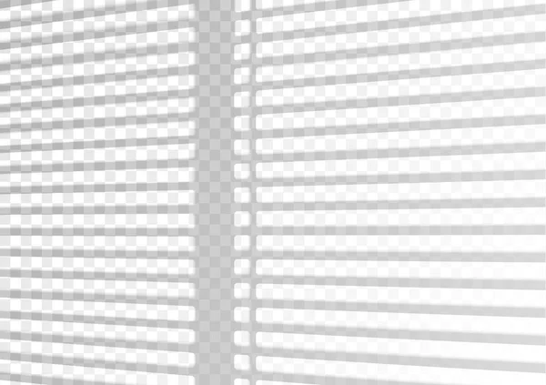 The transparent overlay window and blinds shadow. — Stock Vector