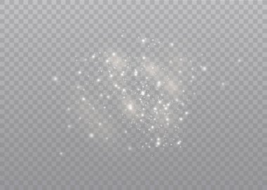 Toz kıvılcımları, altın yıldızlar özel bir ışık.