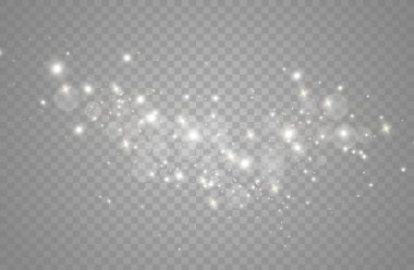 Toz kıvılcımları, altın yıldızlar özel bir ışık.