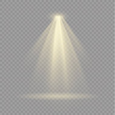 Parlak sarı spot ışığı özel ve ışık efekti.