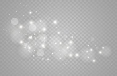 Toz kıvılcımları, altın yıldızlar özel bir ışık.